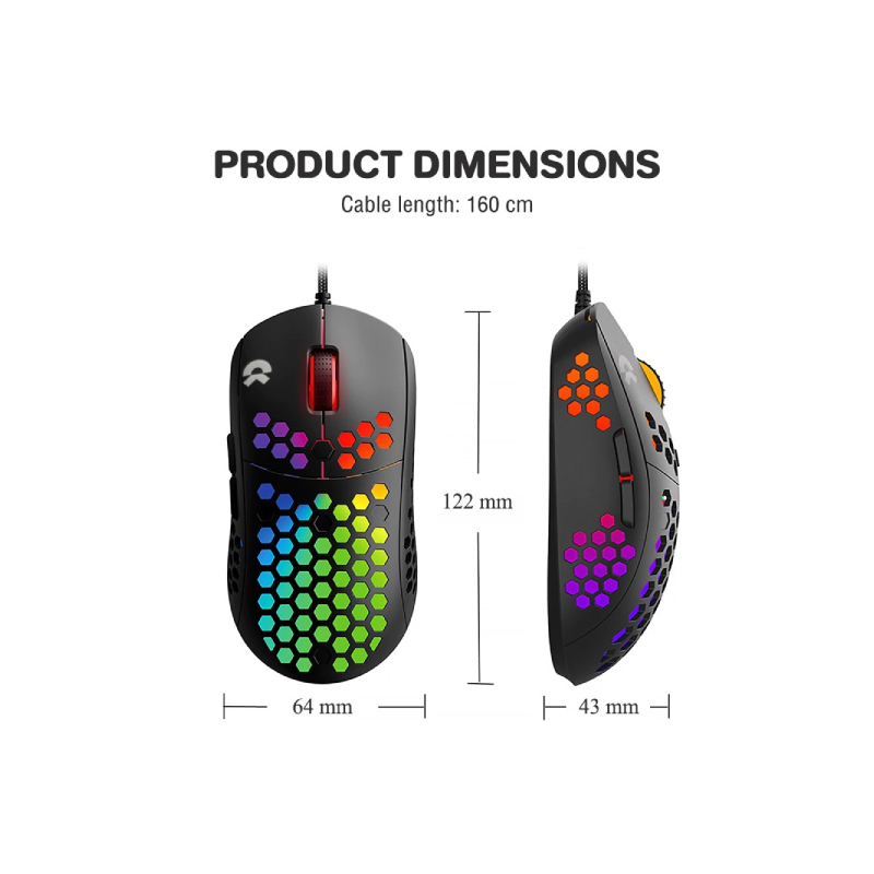 เมาส์ OKER G68 Gaming Mouse Black