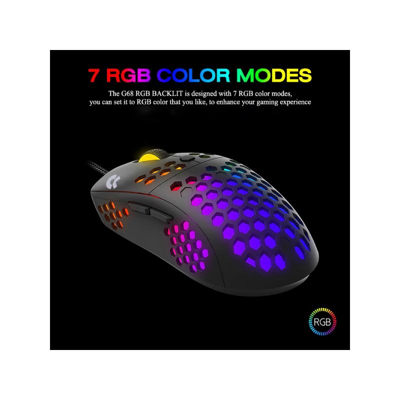 เมาส์ OKER G68 Gaming Mouse Black