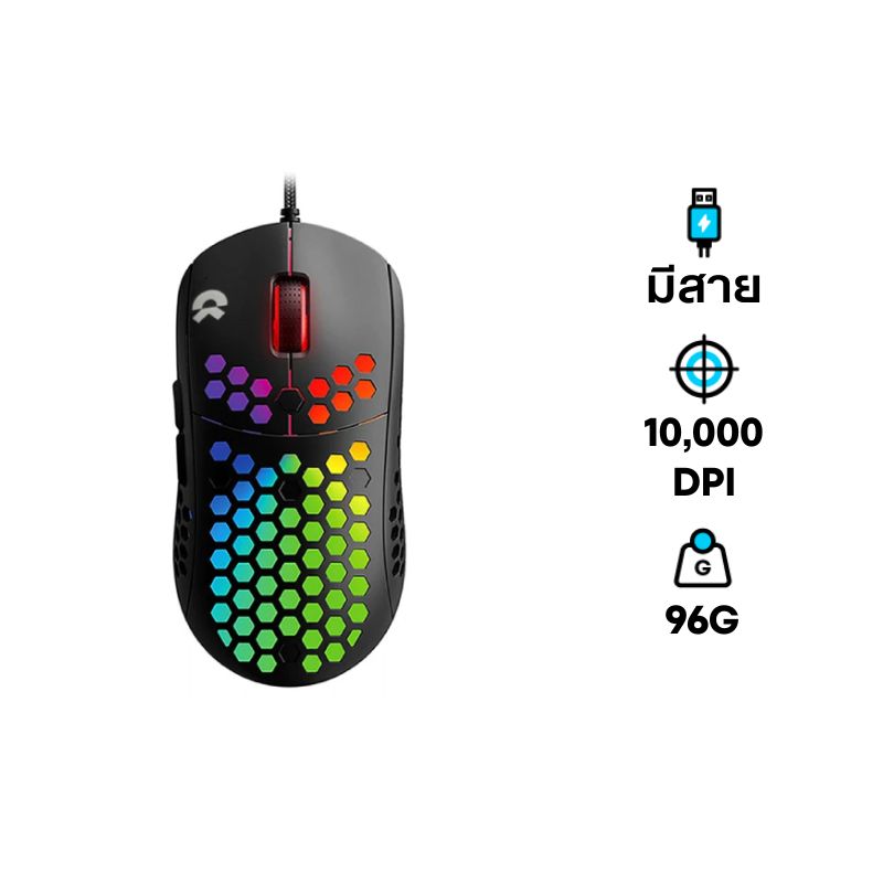 เมาส์ OKER G68 Gaming Mouse Black