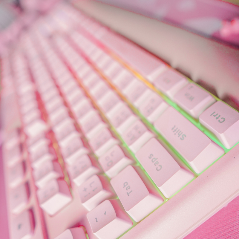 คีย์บอร์ด Onikuma G21 Sakura Gaming Keyboard Pink membrane switch