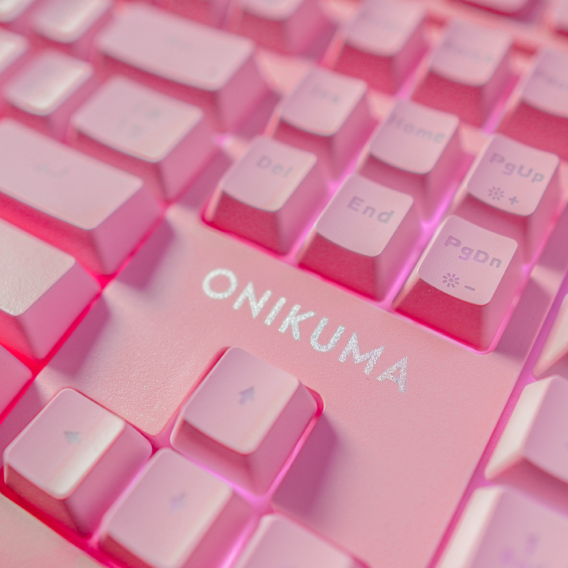 คีย์บอร์ด Onikuma G21 Sakura Gaming Keyboard Pink membrane switch