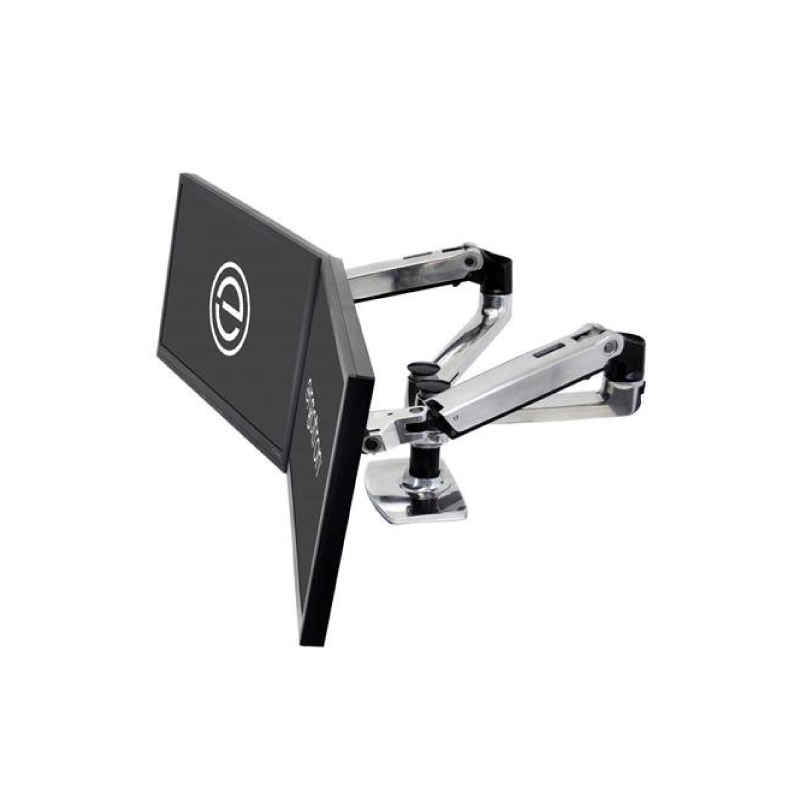 ขาตั้งจอคอมพิวเตอร์ 2 ขา Ergotron LX Dual Side-by-Side Monitor Arm Polished Aluminum 2