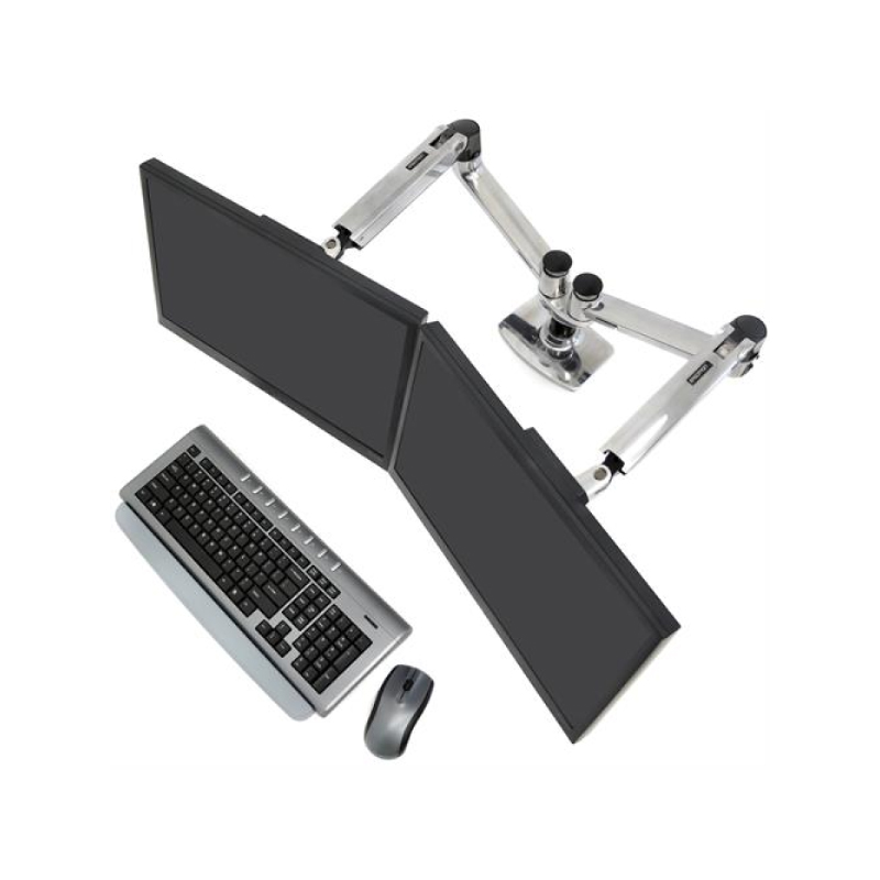 ขาตั้งจอคอมพิวเตอร์ 2 ขา Ergotron LX Dual Side-by-Side Monitor Arm Polished Aluminum 4