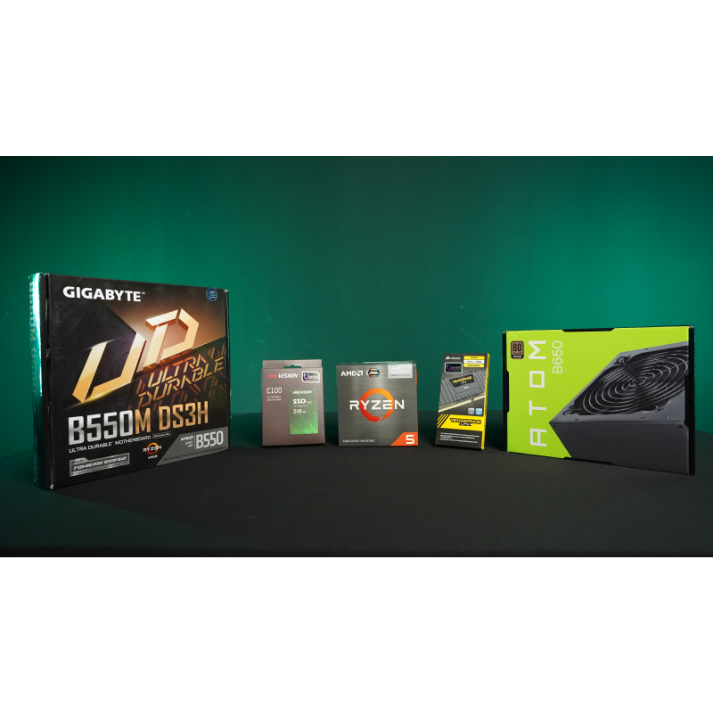 Mercular AMD Ryzen5 5600G Onboard Set 16 Computer Set Ram 8GB (8GBx1) SSD 240 GB