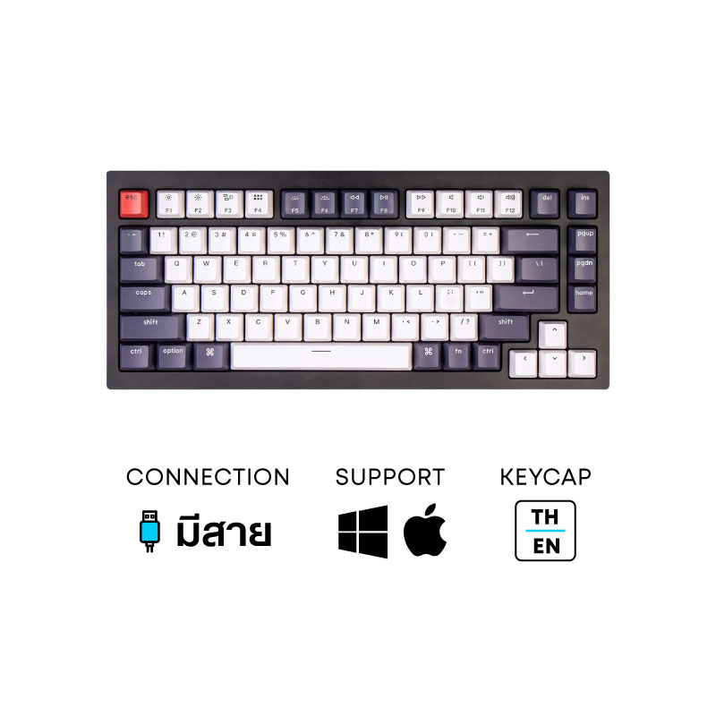 คีย์บอร์ด Keychron Q1 Hot Swappable Mechanical Keyboard (EN/TH)