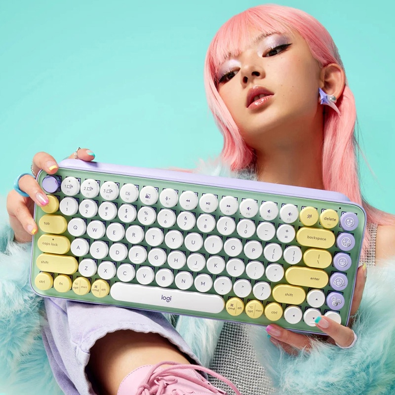 คีย์บอร์ด Logitech POP KEYS Wireless Mechanical Keyboard (EN/TH) Daydream
