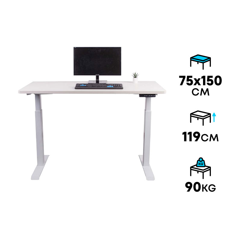 โต๊ะปรับระดับ Morningmonday 2-stage 75x150 Adjustable Desk
