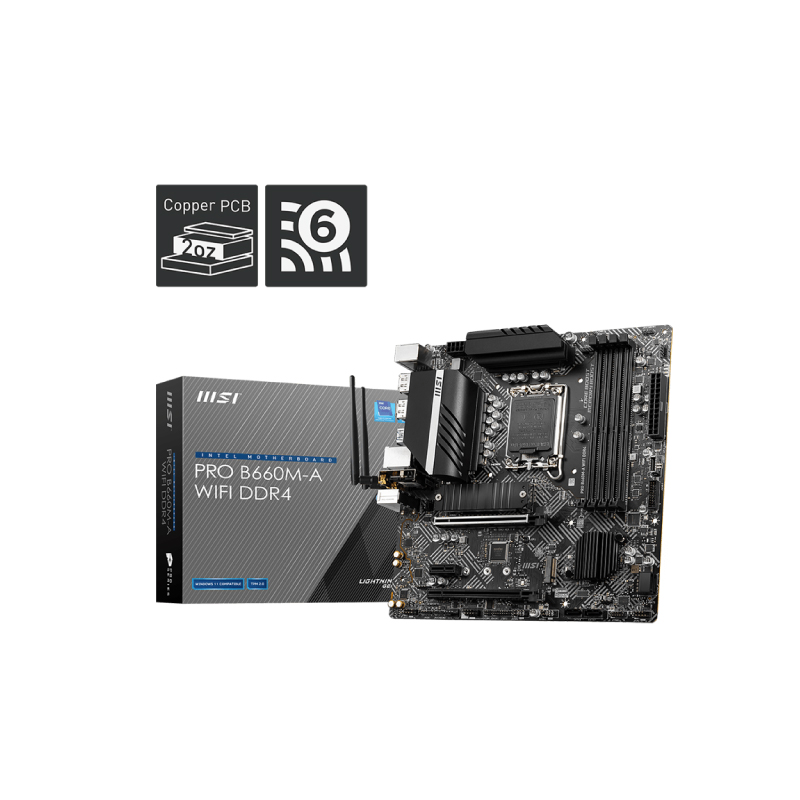 เมนบอร์ด MSI PRO B660M-A WIFI DDR4 Mainboard