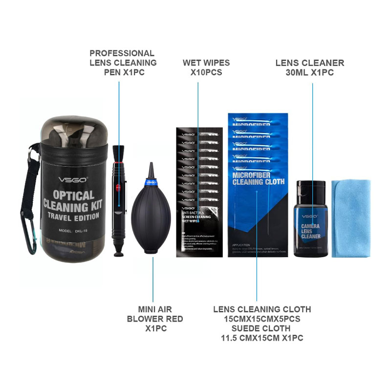 ชุดทำความสะอาด VSGO DKL15G Optical Cleaning Kit Travel Edition