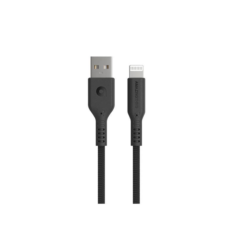 สายชาร์จ AMAZINGthing Anti Microbial Speed Pro Zeus Lightning Charging Cable 1.1m Black 1