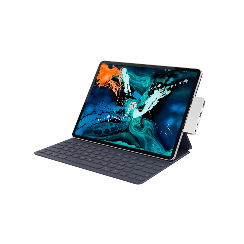 ตัวแปลง Hyper HyperDrive 4-in-1 USB-C Hub for iPad Silver
