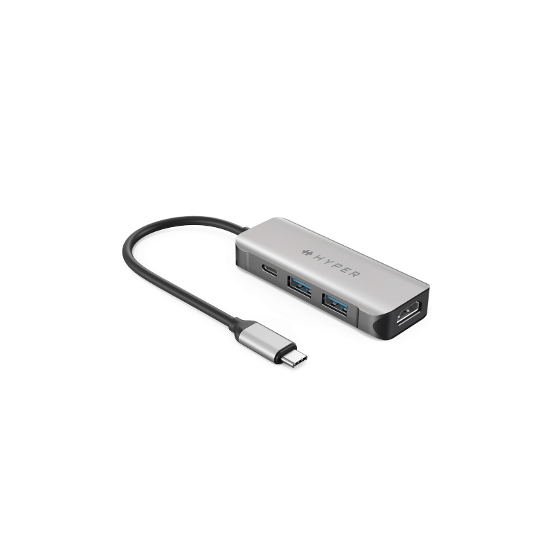 ตัวแปลง Hyper HyperDrive 4-in-1 USB-C Hub Silver