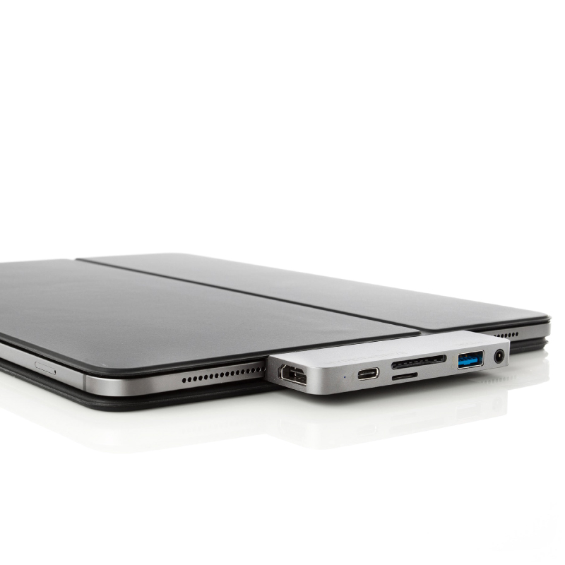 ตัวแปลง Hyper HyperDrive 6-in-1 USB-C Hub for iPad Silver