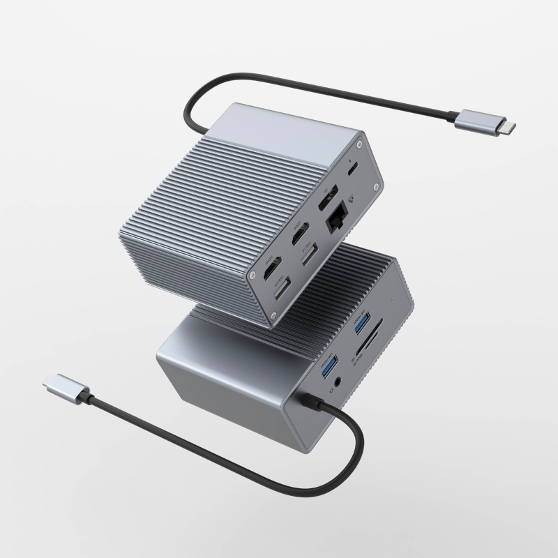 ตัวแปลง Hyper HyperDrive GEN2 12-Port USB-C Docking Station Gray