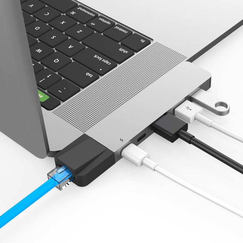 ตัวแปลง Hyper HyperDrive NET 6-in-2 USB-C Hub Silver