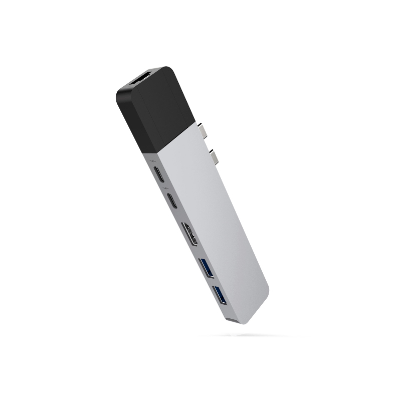 ตัวแปลง Hyper HyperDrive NET 6-in-2 USB-C Hub Silver