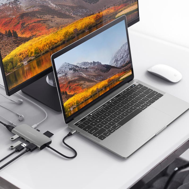 ตัวแปลง Hyper HyperDrive POWER 9-in-1 USB-C Hub Silver