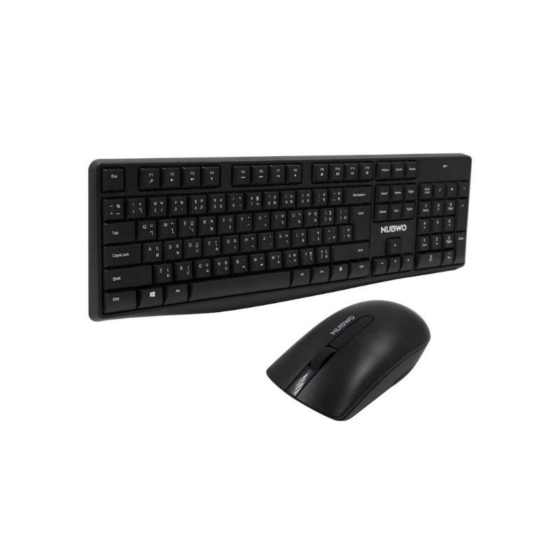 ชุดคีย์บอร์ดและเมาส์ Nubwo NKM-627 Wireless Set (EN/TH) Black