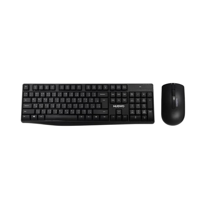 ชุดคีย์บอร์ดและเมาส์ Nubwo NKM-627 Wireless Set (EN/TH) Black