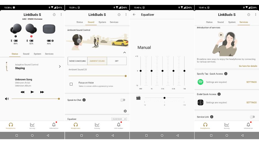 Sony Headphone Connect App Screenshot