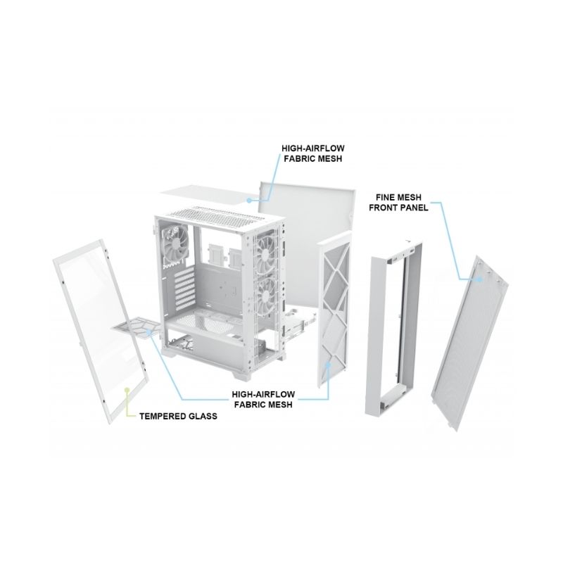 เคส Montech AIR 1000 LITE Computer Case White
