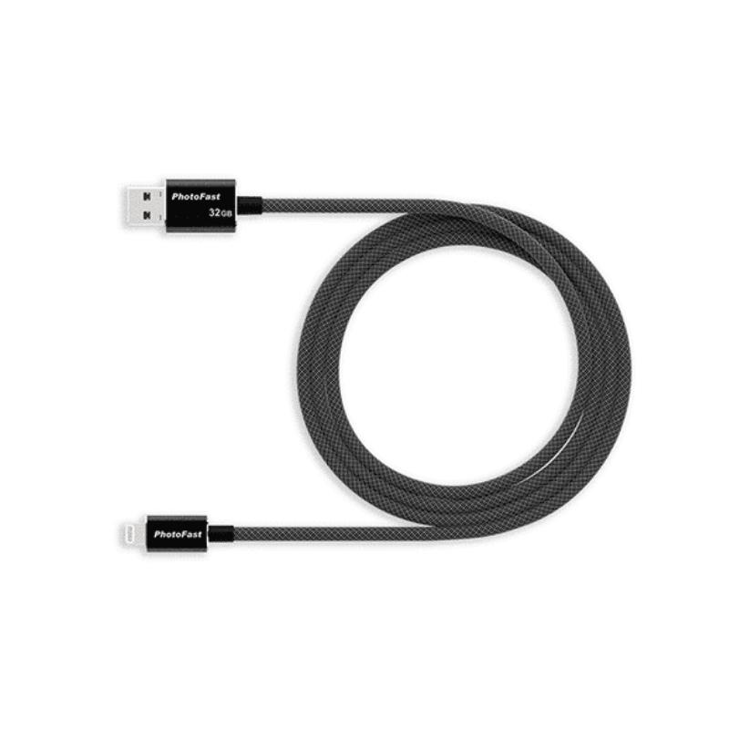 สายชาร์จจัดเก็บข้อมูล PhotoFast MemoriesCable Gen3 iOS FlashDrive Cable 1m Black 32GB