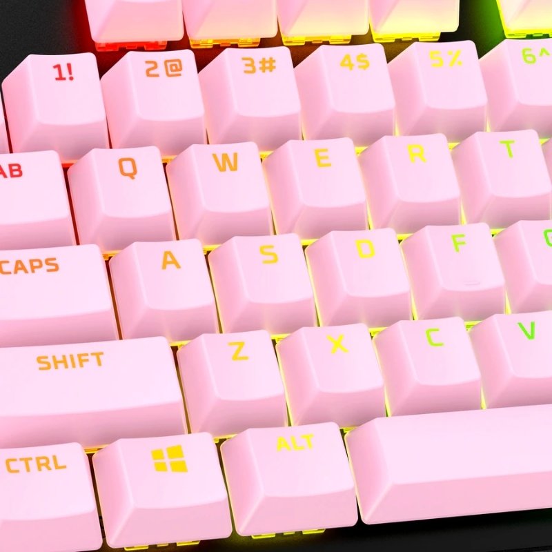 คีย์แคป HyperX Full key Set PBT 104 Keys Keycap (EN) Pink 5