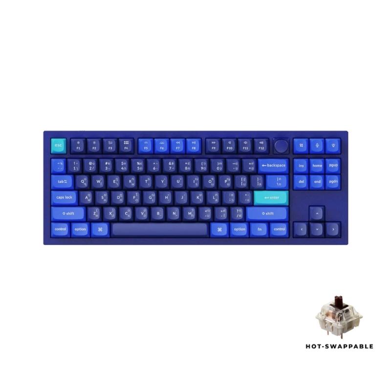 คีย์บอร์ด Keychron Q3 Knob Hot Swappable Mechanical Keyboard (EN/TH) Blue Type B Brown Switch