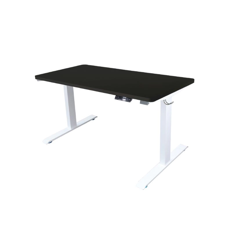 bewell-ergonomic-single-motor-75-140-adjustable-desk-black-white-front-view