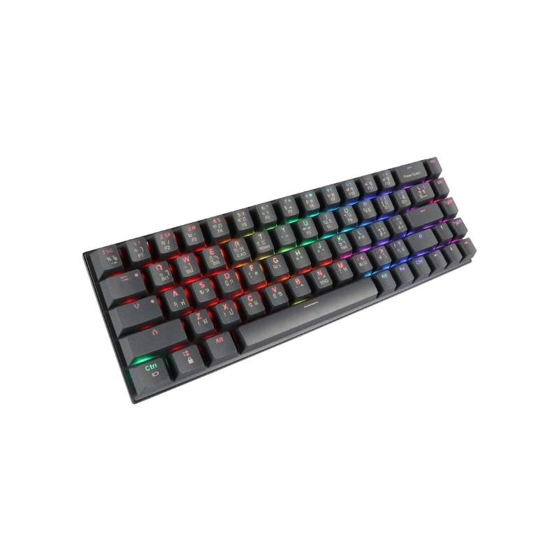 คีย์บอร์ด Tsunami MK-68 Mechanical Gaming Keyboard (EN/TH) Graphite Gray Blue Switch