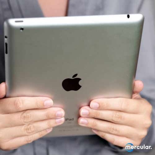 ipad both hands holding