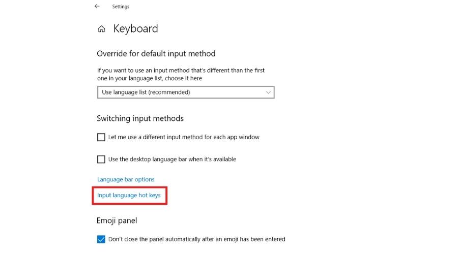 วิธีเปลี่ยนภาษา Windows 10 set key