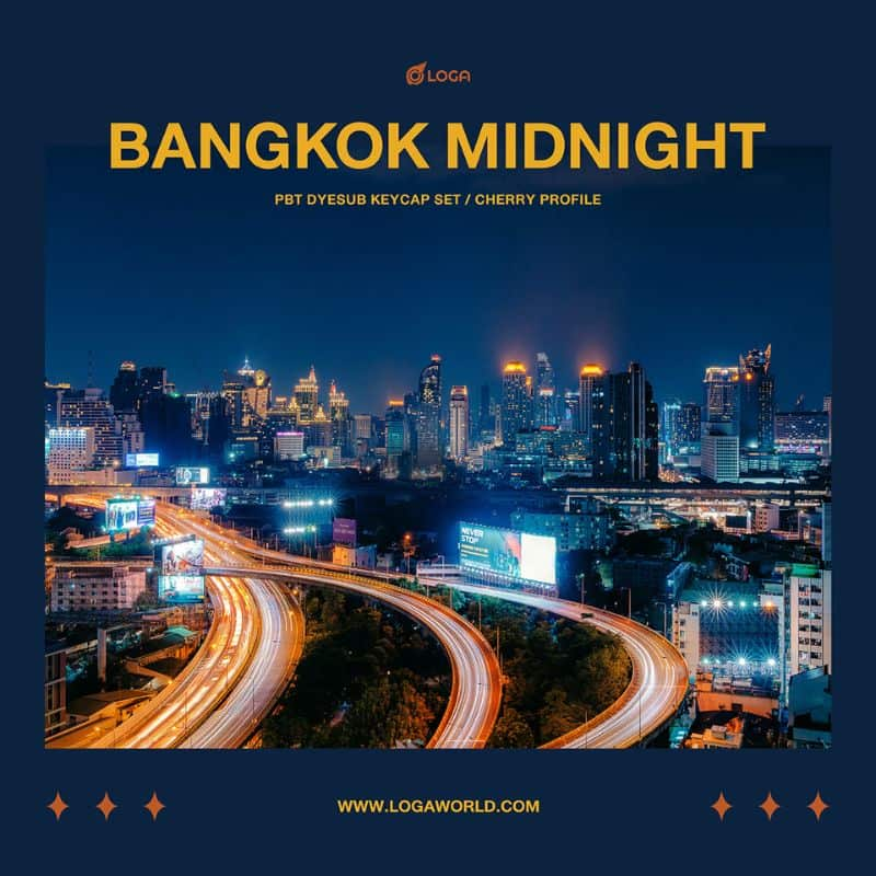 คีย์แคป Loga THE CITY SERIES : Bangkok Midnight 140 Keys Keycap (EN/TH) 5