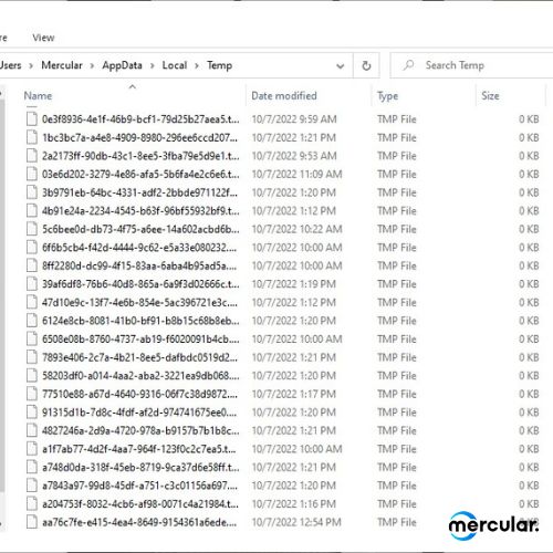 delete junk files in windows 10 temp folder