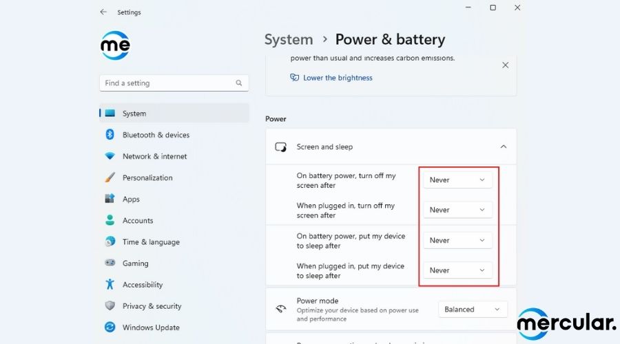 วิธีตั้งค่าหน้าจอคอมไม่ให้ดับ Windows 11