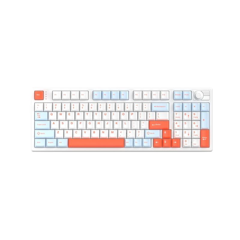 คีย์บอร์ด Hello Ganss HS98T Pro Wireless Mechanical Keyboard (EN/TH) White Feather + Soul Silver Switch 2