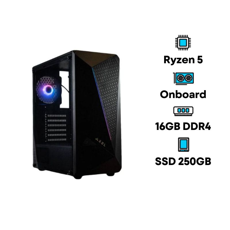 iHAVECPU x Mercular AMD Ryzen 5 Pro 4650G Onboard Beginner Set 1 Computer Set 1