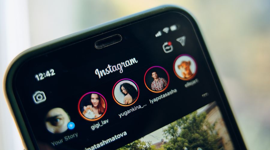 หน้าต่าง Story บนโปรแกรม Instagram