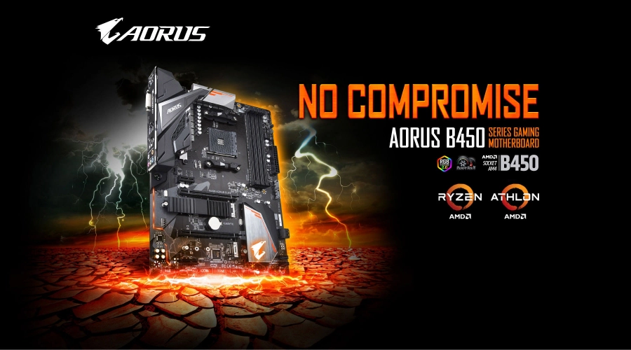 Gigabyte B450 AORUS ELITE Mainboard ราคา