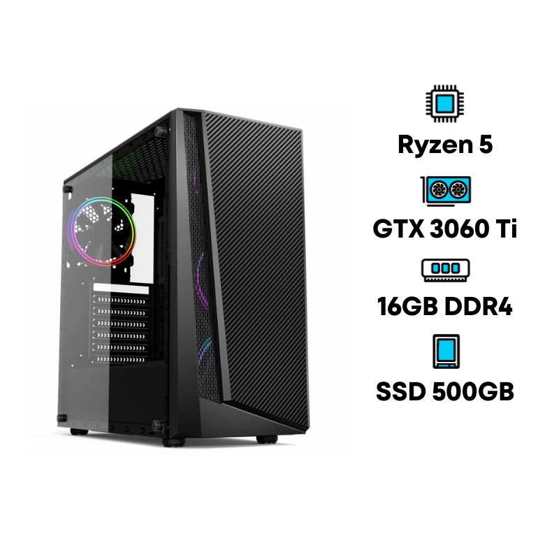 iHAVECPU x Mercular AMD Ryzen 5 5600X RTX 3060 Ti Player Set 18 Computer Set