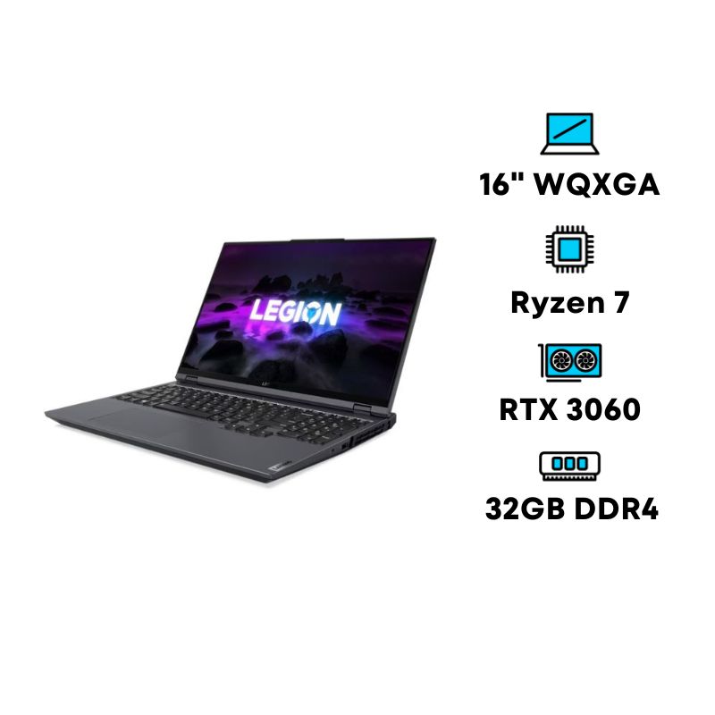 โน๊ตบุ๊ค Lenovo Legion 5 Pro 16ACH6H-82JQ00U4TA Gaming Notebook