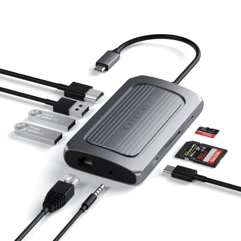 ตัวแปลง Satechi USB4 Multiport with 8K HDMI USB-C Hub Space Gray