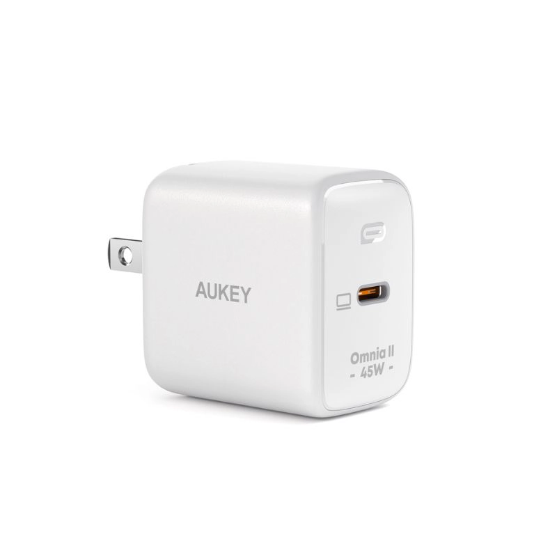 หัวชาร์จ Aukey PA-B2T Omnia II 45W Charger White