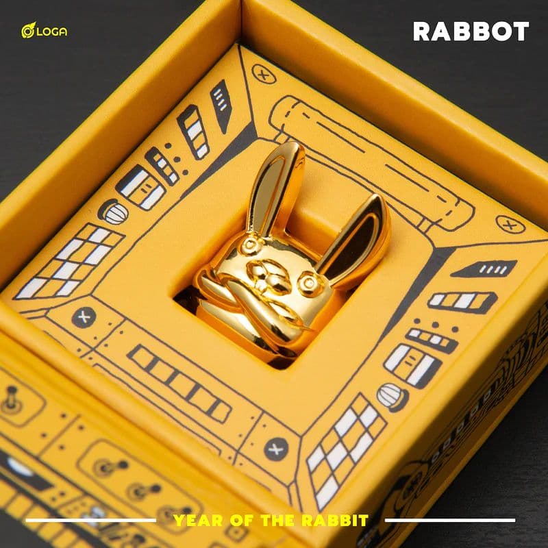 คีย์แคป Loga Metallic Keycap Series: Rabbot (Year of the Rabbit) Keycaps Gold
