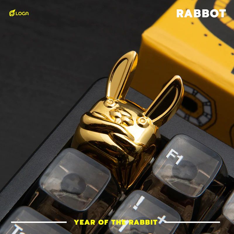 คีย์แคป Loga Metallic Keycap Series: Rabbot (Year of the Rabbit) Keycaps Gold
