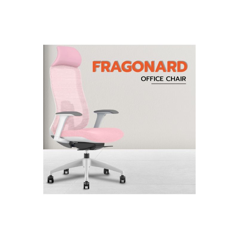 work-station-office-fragonard-ergonomic-chair-white-pink