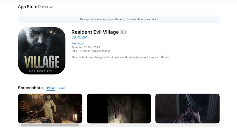 Resident-Evil-Village-Pre-order-iPhone-30ตุลาคม