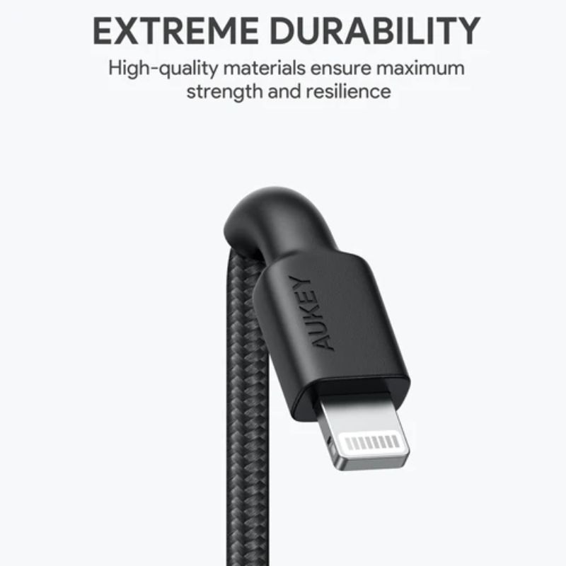 สายชาร์จ Aukey CB-CL12 Impulse USB C to Lightning Charging Cable 18cm 2