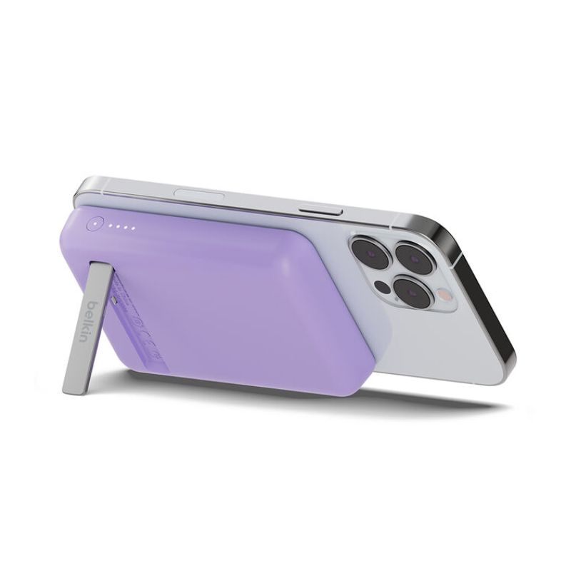 พาวเวอร์แบงค์ชาร์จไร้สาย Belkin BoostCharge 5K 5000mAh Wireless Power Bank Lavender Purple