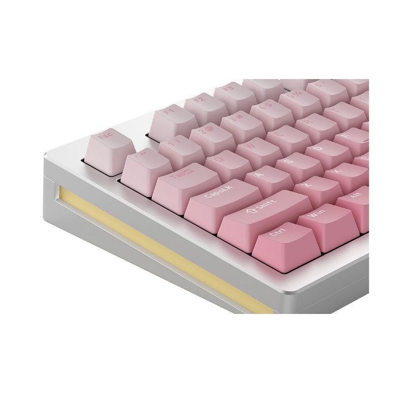 คีย์บอร์ด MonsGeek M3W Wireless Mechanical Keyboard (EN) Silver + Cream Yellow Pro Switch